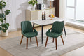 Set of 2 Shangri-La Macarro Faux Leather Dining Chairs (Green)