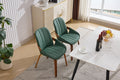 Set of 2 Shangri-La Macarro Faux Leather Dining Chairs (Green)
