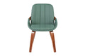 Set of 2 Shangri-La Macarro Faux Leather Dining Chairs (Green)