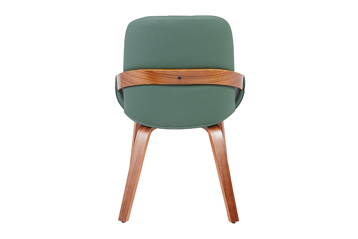 Set of 2 Shangri-La Macarro Faux Leather Dining Chairs (Green)