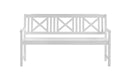 Shangri-La Outdoor Melrose Cross Back Acacia Bench PU (White)