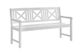 Shangri-La Outdoor Melrose Cross Back Acacia Bench PU (White)