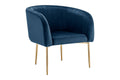 Shangri-La Mimi Premium Velvet Armchair (Navy)