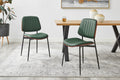 Set of 2 Shangri-La Moore Faux Leather Dining Chairs (Green)