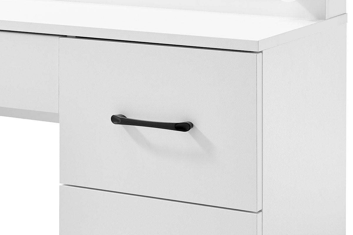 Shangri-La 2 Piece Napa Dressing Table and Stool Set (White)