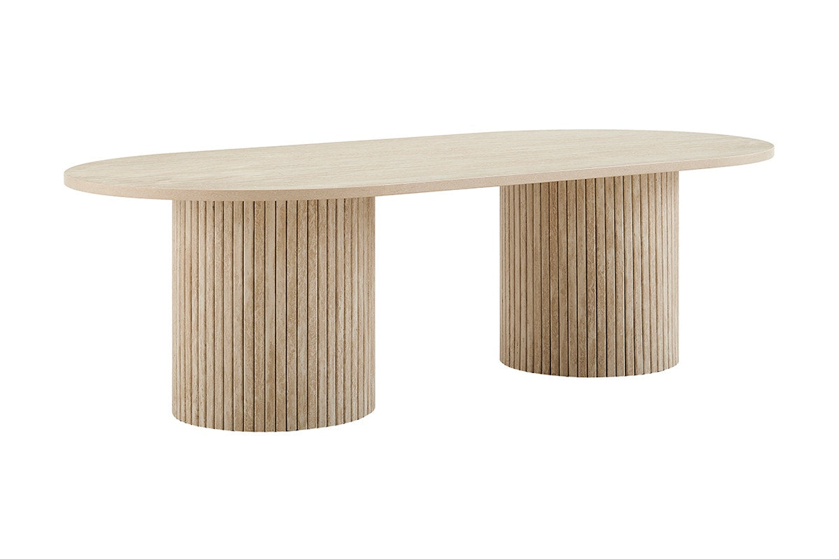 Shangri-La Noosa Travertine-Look Coffee Table (Natural)