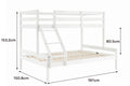 Shangri-La Pasadena Single Over Double Bunk Bed (White)