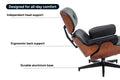 Shangri-La Eames Replica Lounge Chair and Ottoman (Black/Walnut)