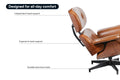 Shangri-La Eames Replica Lounge Chair and Ottoman (Tan/Walnut)