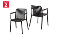 Set of 2 Shangri-La San Lucas Dining Armchairs (Black)