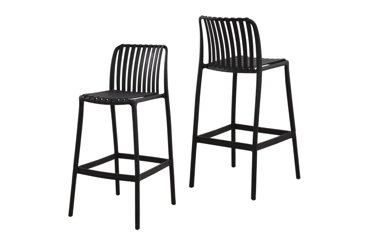 Set of 2 Shangri-La San Lucas Bar Stools (Black)