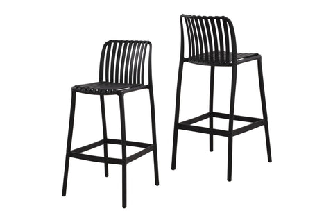 Set of 2 Shangri-La San Lucas Bar Stools (Black)