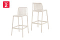 Shangri-La Set of 2 San Lucas Bar Stool (Off White)