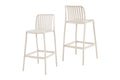 Shangri-La Set of 2 San Lucas Bar Stool (Off White)