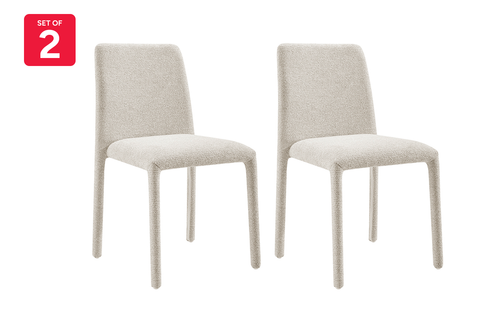 Set of 2 Shangri-La Serena Upholstered Dining Chairs (Beige)
