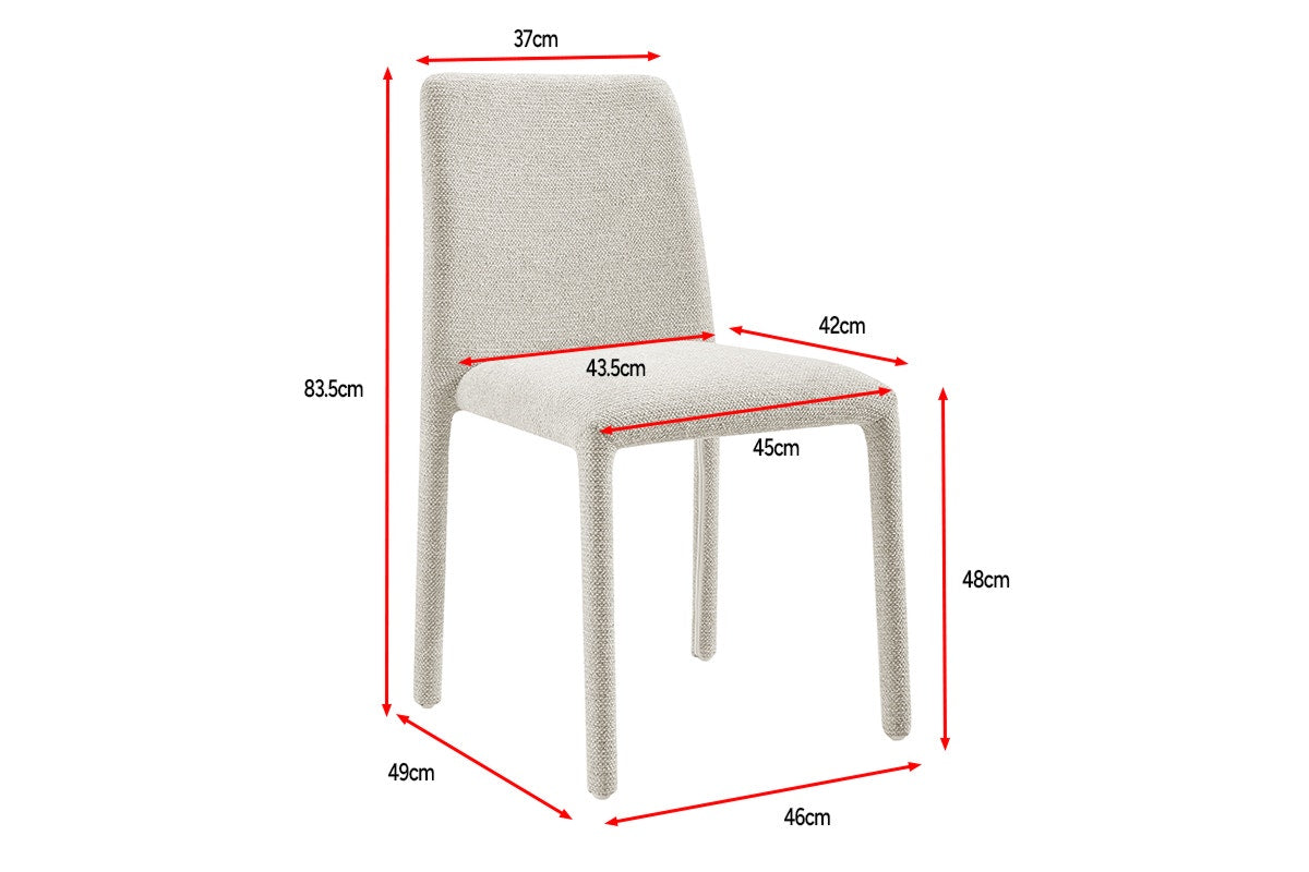 Set of 2 Shangri-La Serena Upholstered Dining Chairs (Beige)