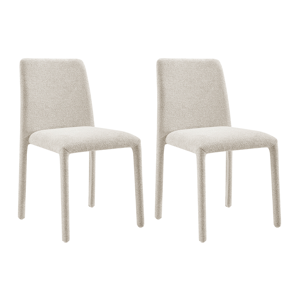 Set of 2 Shangri-La Serena Upholstered Dining Chairs (Beige)