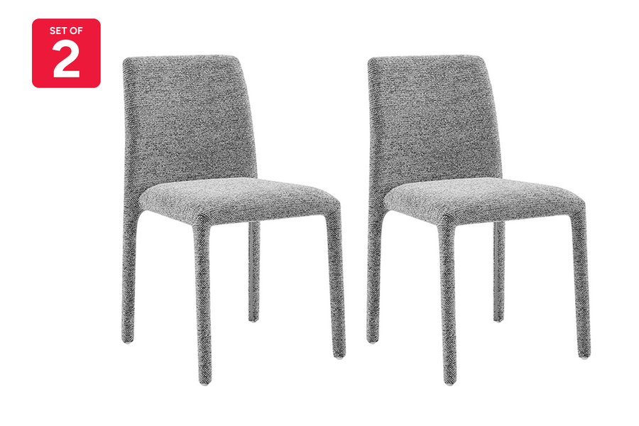 Set of 2 Shangri-La Serena Upholstered Dining Chairs (Grey)