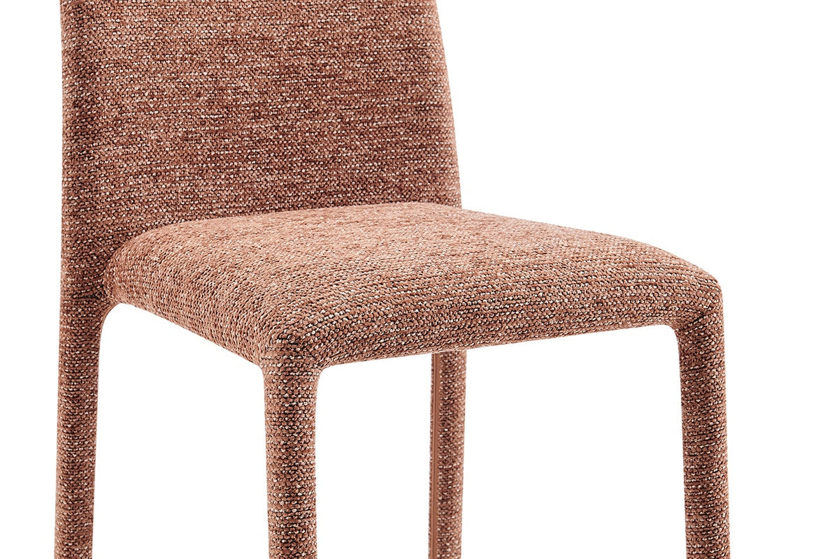 Set of 2 Shangri-La Serena Upholstered Dining Chairs (Terracotta)