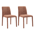Set of 2 Shangri-La Serena Upholstered Dining Chairs (Terracotta)