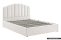 Shangri-La Santorini Boucle Gas Lift Storage Bed Frame (White, Double)