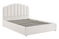 Shangri-La Santorini Boucle Gas Lift Storage Bed Frame (White, King)