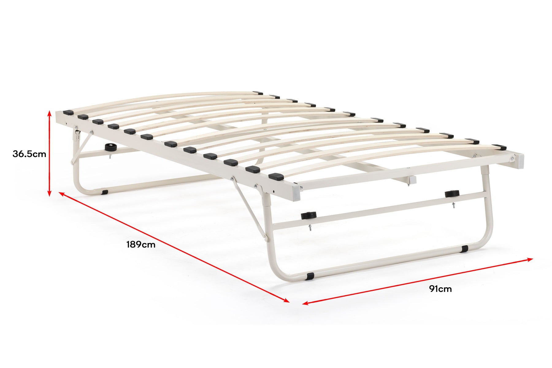 Shangri-La Seattle Pull out Trundle Bed - White, Single - SuperSaverAU - view 8
