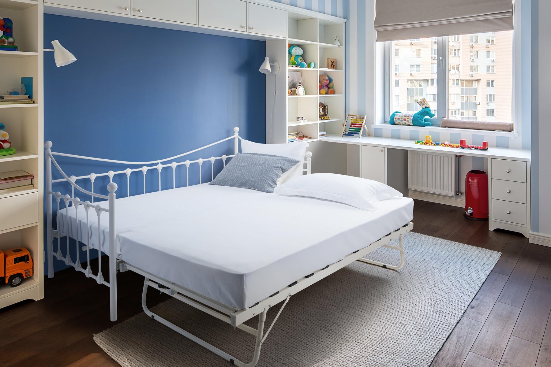 Shangri-La Seattle Pull out Trundle Bed - White, Single - SuperSaverAU - view 7