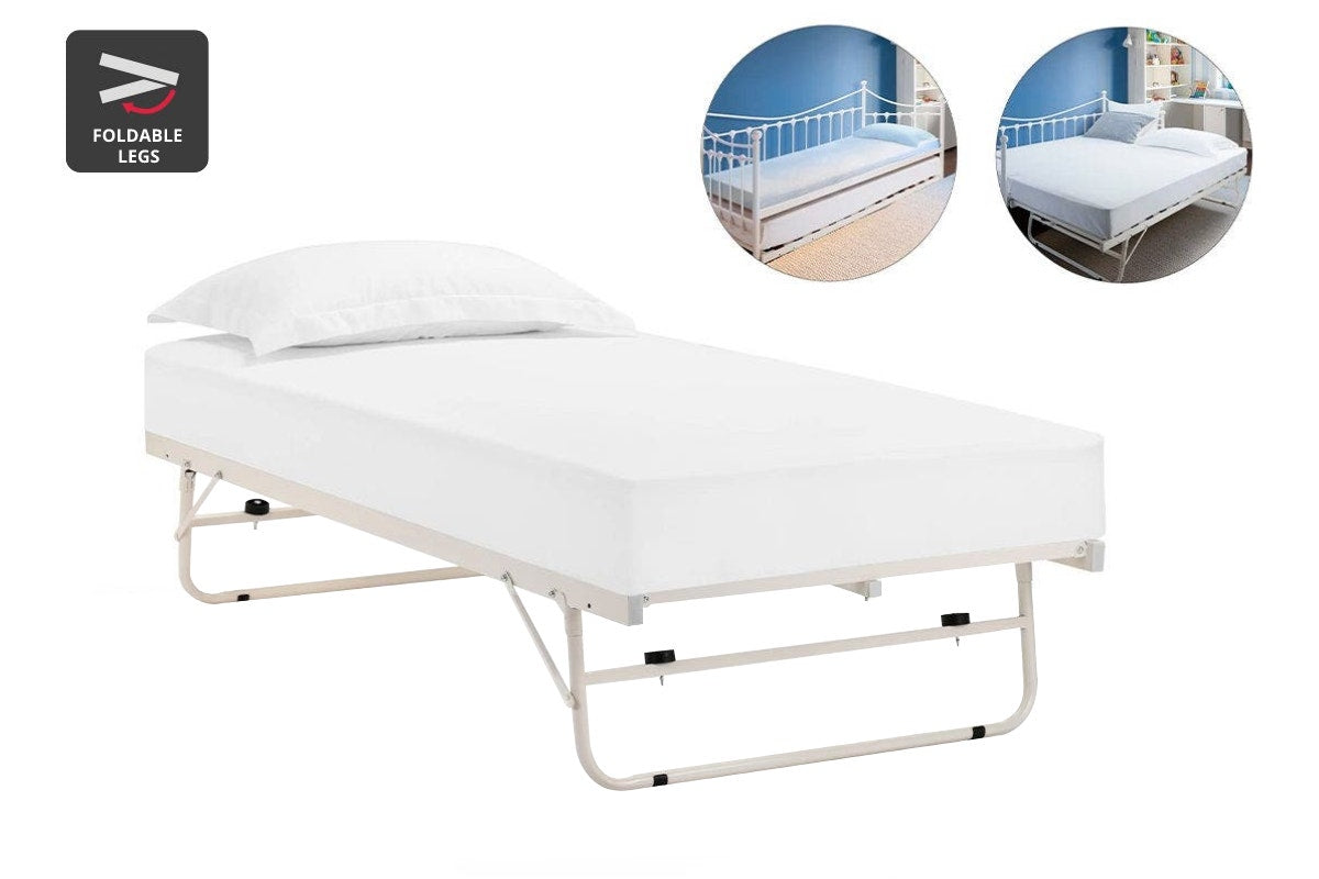 Shangri-La Seattle Pull out Trundle Bed - White, Single - SuperSaverAU - view 2