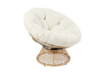 Shangri-La Papasan Swivel Wicker Chair (Beige)