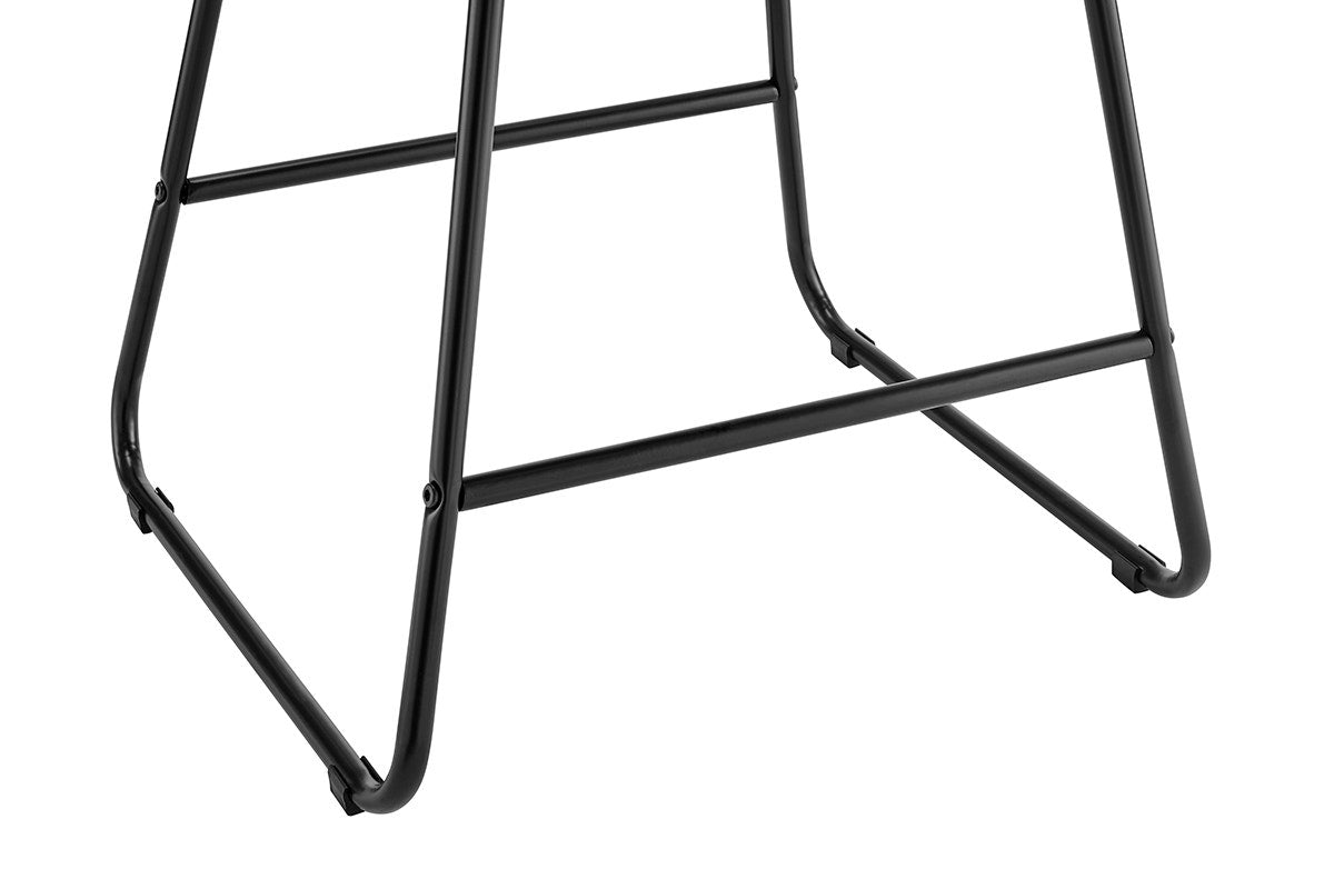 Set of 2 Shangri-La Valencia Faux Leather Counter Stools (Black/Black)