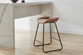 Set of 2 Shangri-La Valencia Faux Leather Counter Stools (Tan/Black)