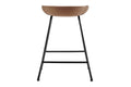 Set of 2 Shangri-La Valencia Faux Leather Counter Stools (Tan/Black)