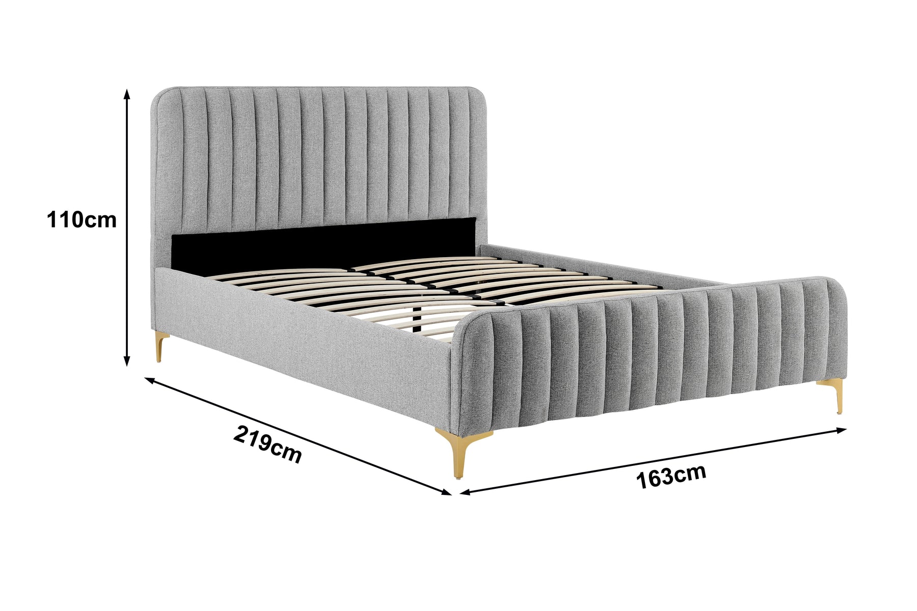 Shangri-La Victoria Bed Frame (Silver, Queen)