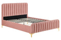 Shangri-La Victoria Bed Frame (Blush Velvet, Double)