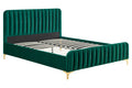Shangri-La Victoria Velvet Bed Frame (Emerald, Queen)