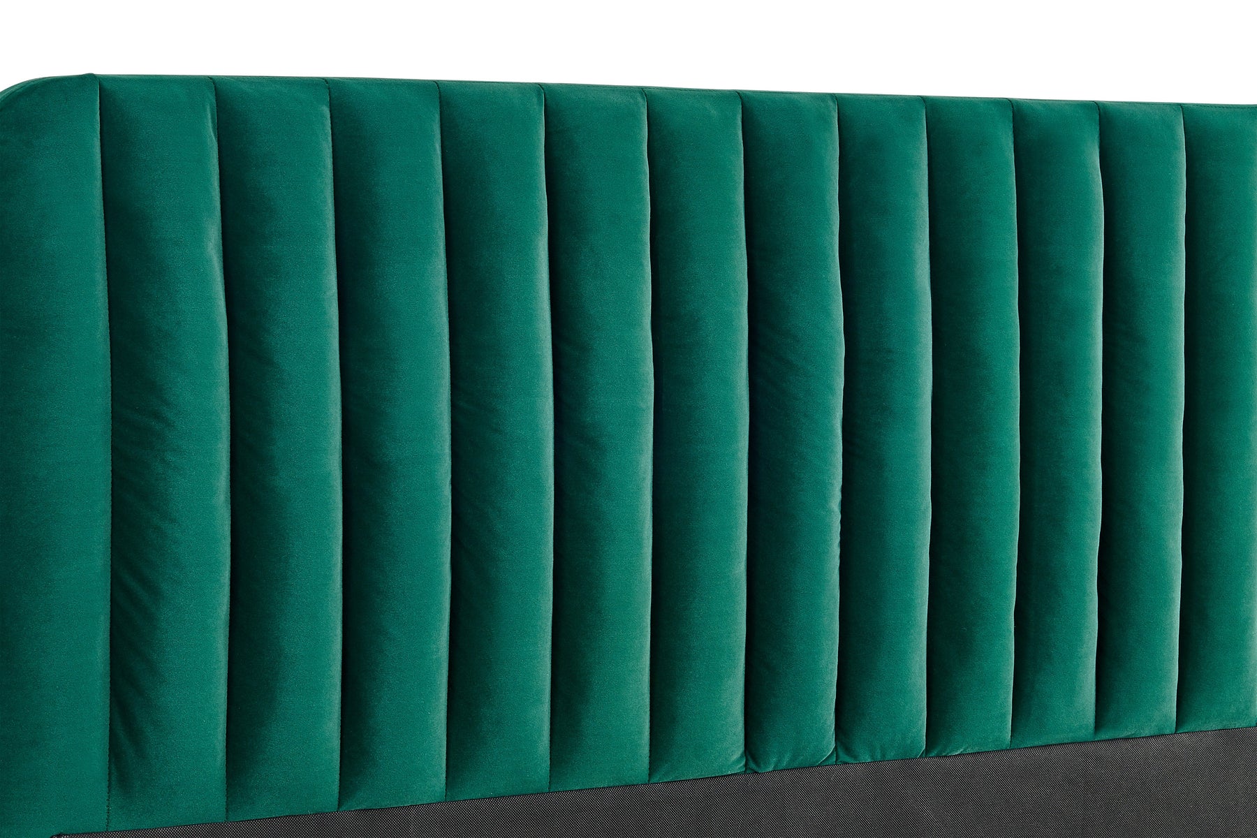 Shangri-La Victoria Velvet Bed Frame (Emerald, Queen)