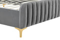Shangri-La Victoria Bed Frame (Grey Velvet, Queen)