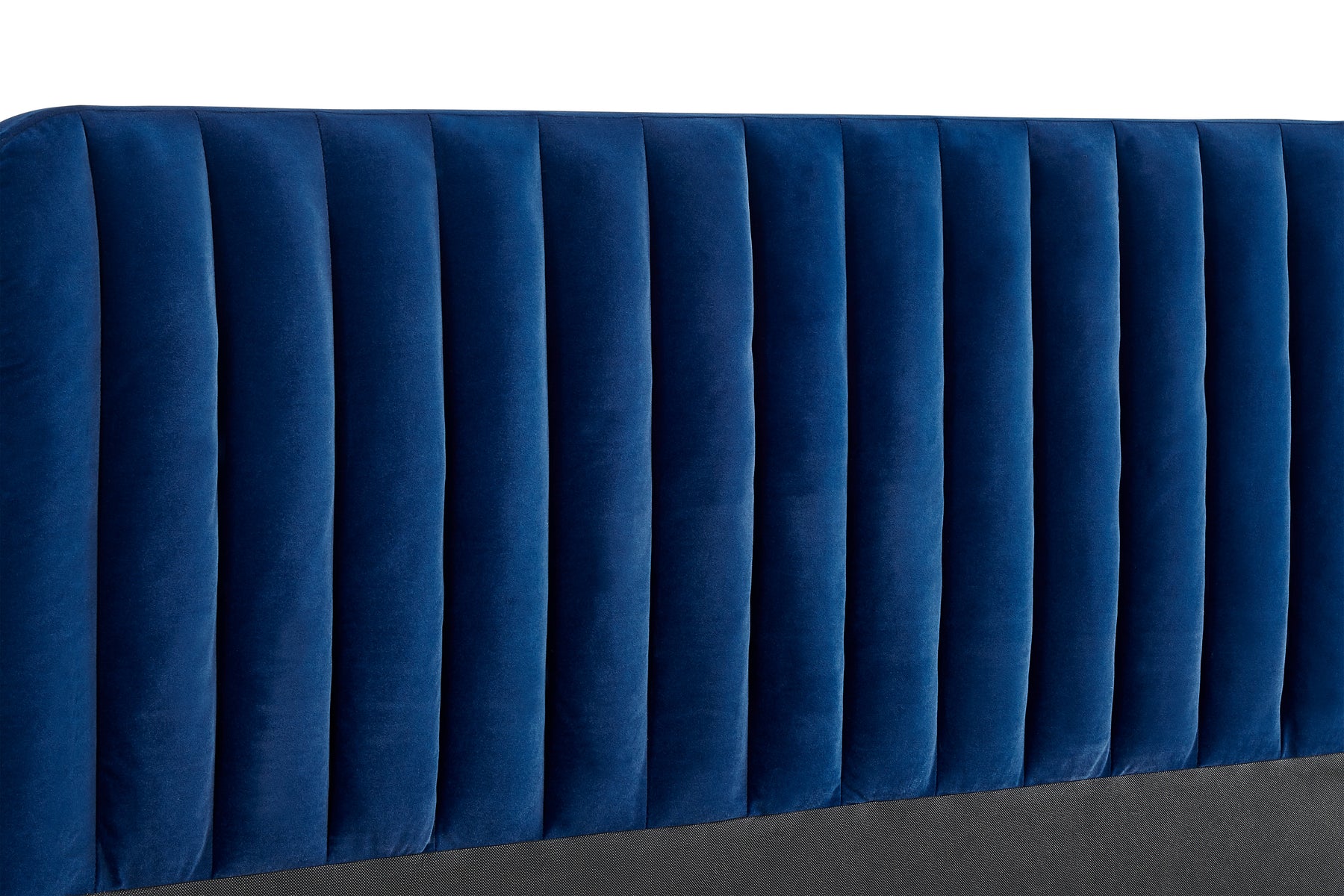 Shangri-La Victoria Bed Frame (Navy Velvet, King)