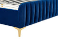 Shangri-La Victoria Velvet Bed (Queen; Navy)