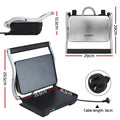 Devanti 3-in-1 Sandwich Maker 1000W, Fry Pan, Press & Griddle, 29cm - SuperSaverAU - view 3