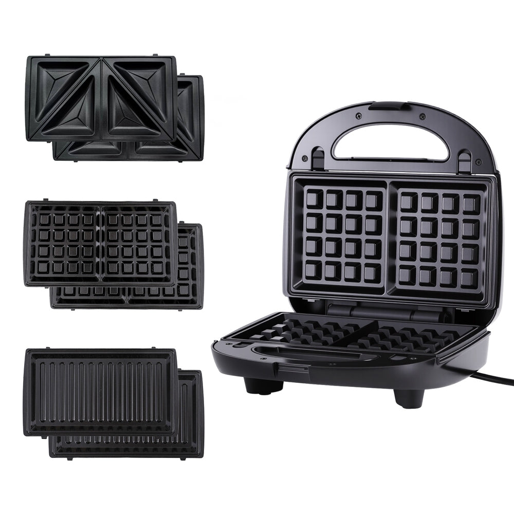 Devanti 3-in-1 Sandwich Press Waffle Maker 850W