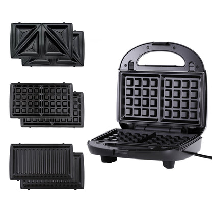 Devanti 3-in-1 Sandwich Maker - Waffle & Panini Press 850W