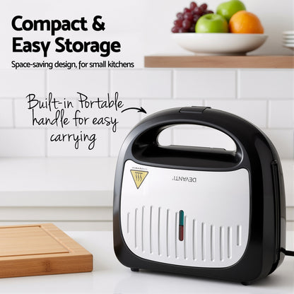 Devanti 3-in-1 Sandwich Maker - Waffle & Panini Press 850W