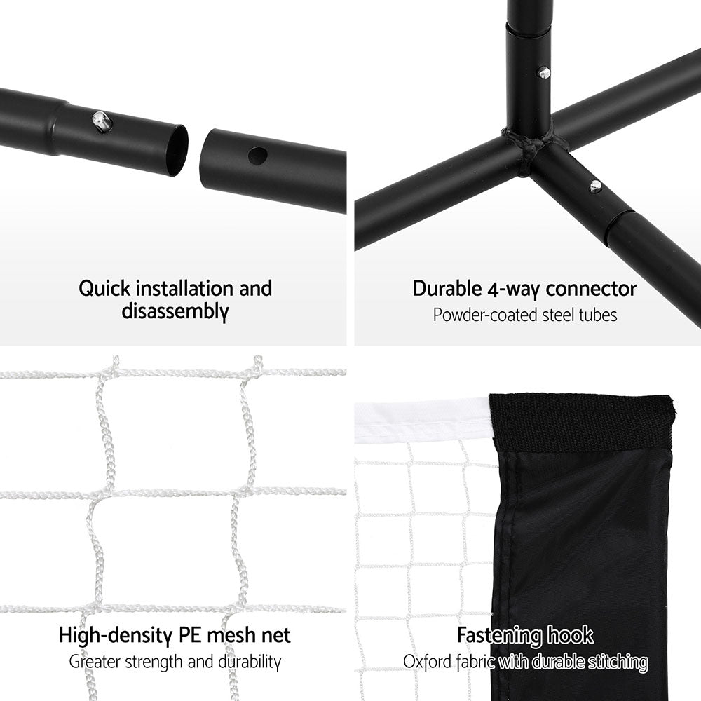 Everfit 3.6M Badminton Tennis Net Portable Volleyball Kit Adjustable Height - SuperSaverAU - view 6
