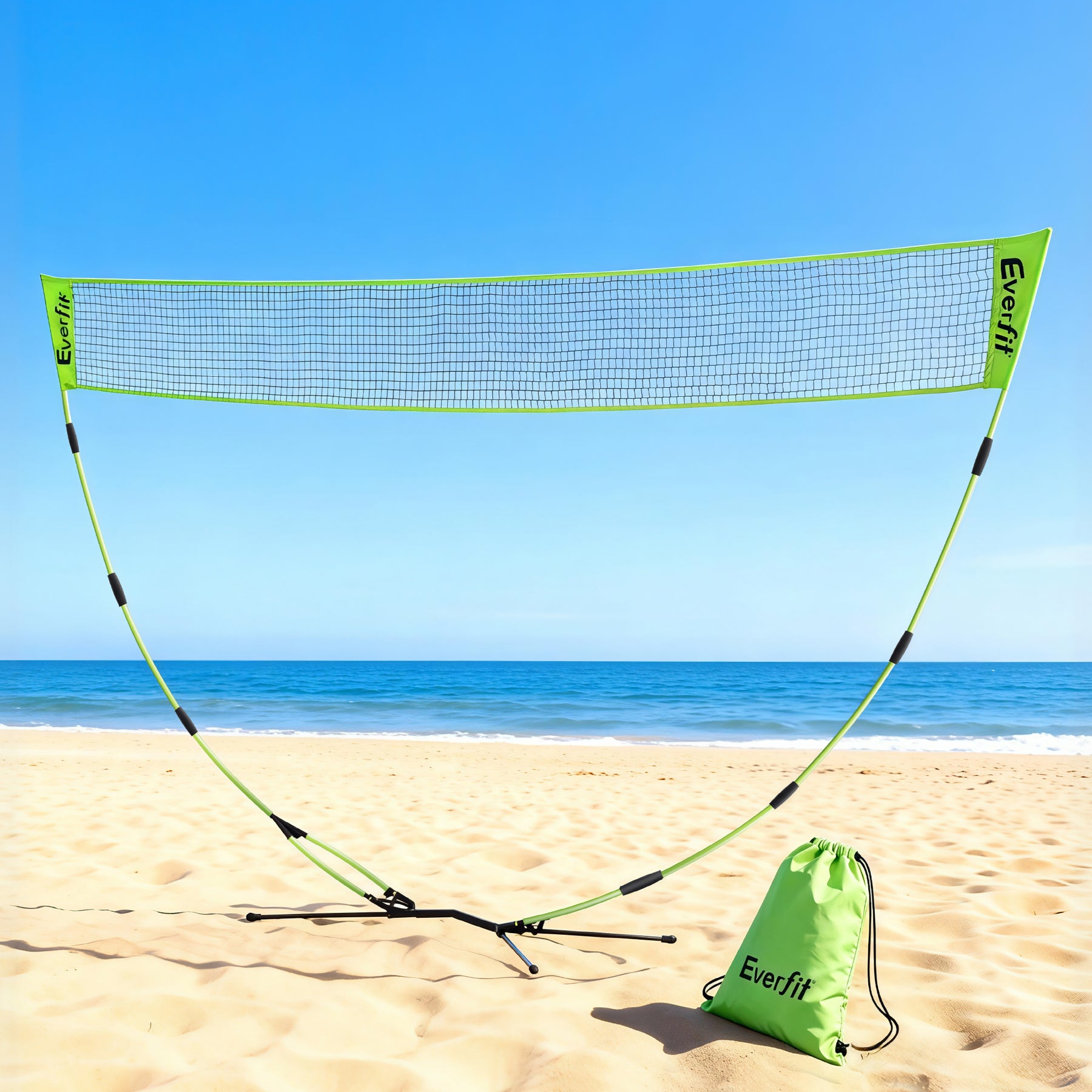 Everfit Yellow 3M Portable Badminton Tennis & Volleyball Net