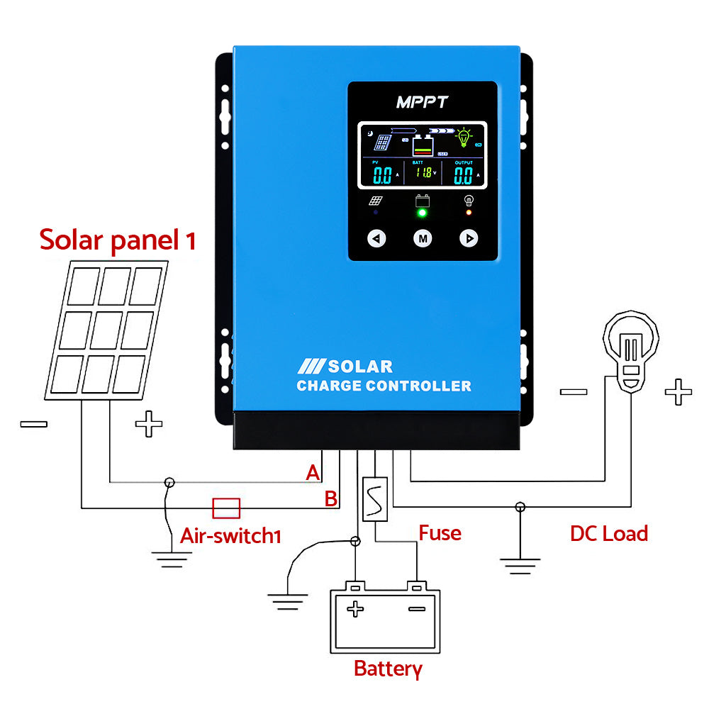 Giantz 60A MPPT Solar Charge Controller 12V/24V/36V/48V with LCD Display - SuperSaverAU - view 4