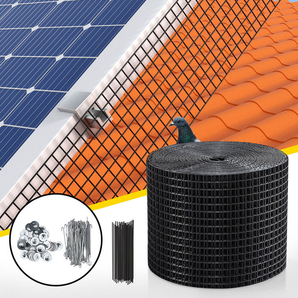 Giantz Solar Panel Bird Guard Mesh Roll Kit – PVC Coated 20cm x 30m