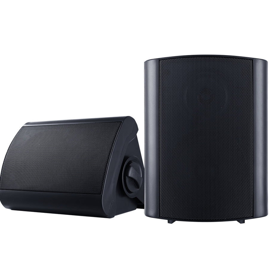 Premium Black 2 Way In Wall Speaker Pair 150W Indoor Outdoor Audio