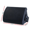 Premium Black 2 Way In Wall Speaker Pair 150W Indoor Outdoor Audio